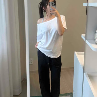 Tive String Plain Wide Loose Fit Daily Training Bottoms