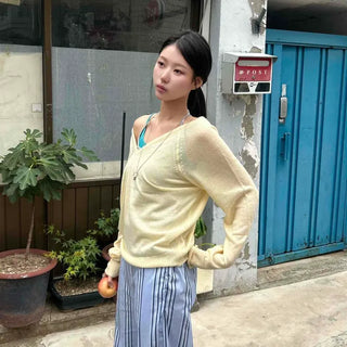 Loti Loose Fit Plain Long Sleeve Casual