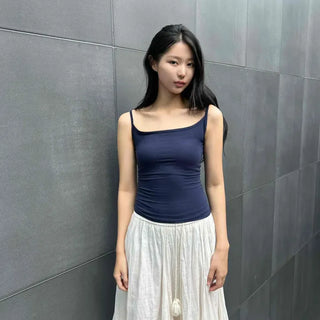 Roa Slim Fit Plain Strap Fitted Daily Sleeveless