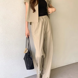 Illy Cut-out Elastic Waist Pants