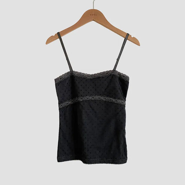 Lace Dot Sleeveless Top