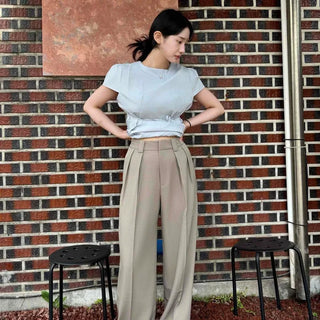 Pintuck Wide Daily Office Slacks