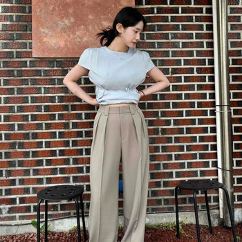 Pintuck Wide Daily Office Slacks