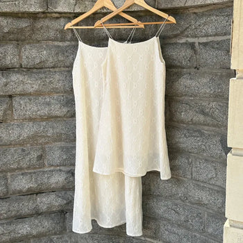 Furnitzel Punched Sleeveless Layered Long Dress