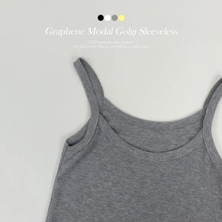 Graphene Modal Ribbed Layered Sleeveless Strap Top