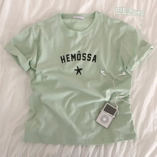 Protective Instinct Oversized Fit, Lettering Round Neck Loose Boxy Loose Fit Short Sleeve T-shirt