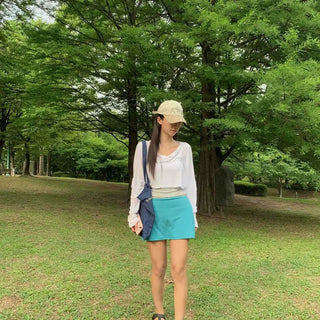 Regular Fit Flare A-Line Sporty Daily Mini Skirt