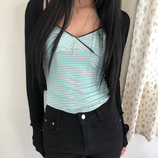 Popteen Striped Cap Sleeveless