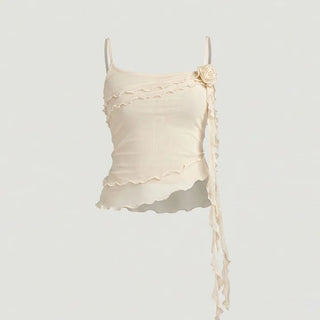 Rose Drape Mesh Camisole