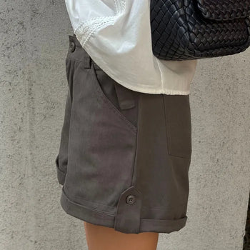 26 URBAN Roll-up Buckle Semi-Wide Shorts