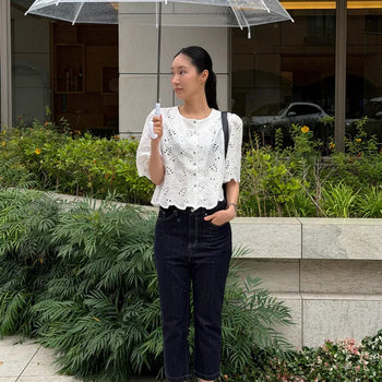 26SS SPAN Non-Faded Crop Capri Pants