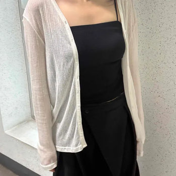Sling Loose Fit Summer See-through Cardigan