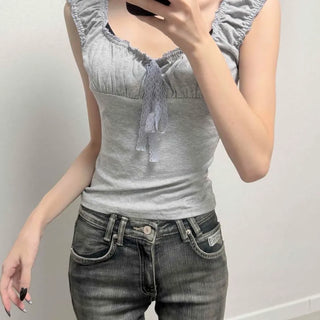 Nugget Ribbon Puff Sleeveless T-shirt