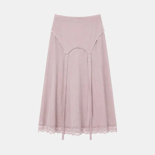 Pedal Veil Lace Midi Skirt