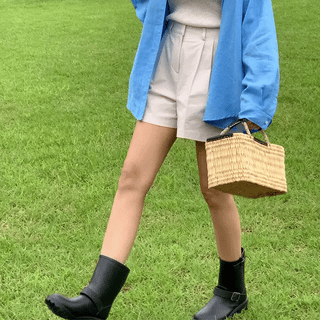Ferren rain boots  rainy season look/rainy season outfit/mid-length rain boots