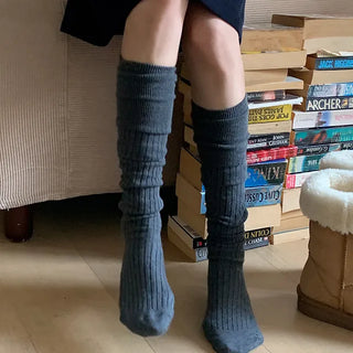 Stunt ribbed long socks