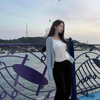 Minimal Plain Open Long Cardigan