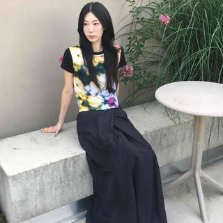 Anorak Elastic Long Wrap Skirt
