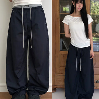 Leol Color Block Nylon Pants