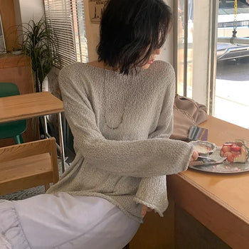 Delian Boucle Wide-Neck Knit