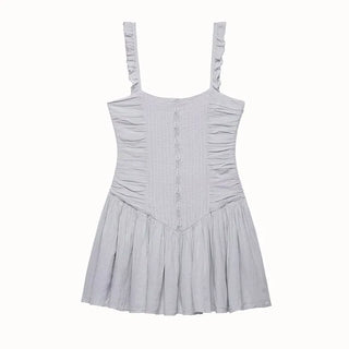 Lavender Shirred Mini Dress