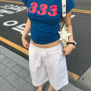 Summer Cotton Bermuda Shorts  / Knee-length, Knee-length Bermuda / Summer Shorts