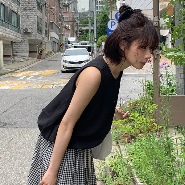 Ned's Dot Balloon Sleeveless Blouse