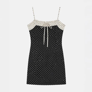 Dot Combination Mini Dress