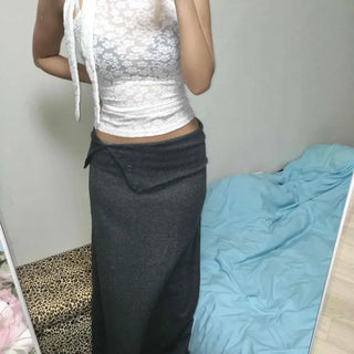 Way Cotton Maxi Long Skirt