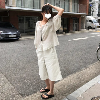Women's Bermuda Fatigue Summer Loose Fit 3/4 Length Pants