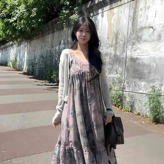 Vera Chiffon Printed Long Dress