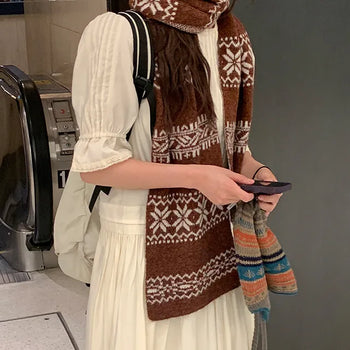 Nubian Nordic knit scarf
