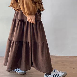 Rosella Tiered Elastic Long Skirt