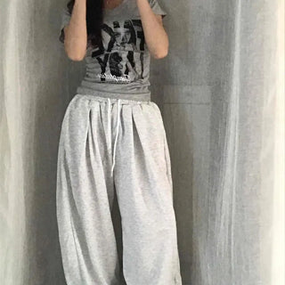 Two Pintuck Wide String Training Pants