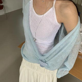 Ella Soft Loose Fit Deep U-Neck Drape Knit