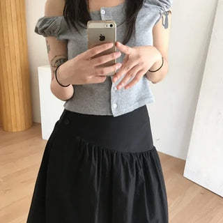 Crop Shoulder Punching Tee