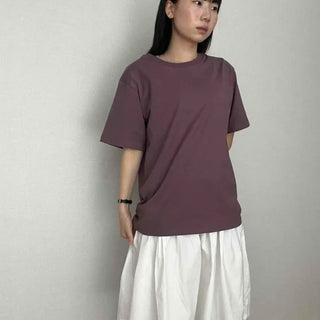 Oversized Washed Plain Short Sleeve T-shirt