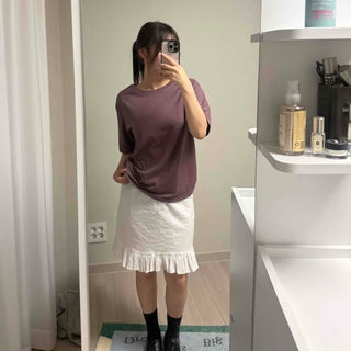 Rev Embroidered Frill Midi Skirt