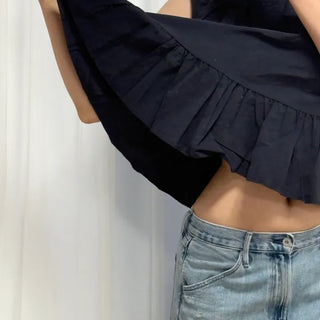 Flare silhouette A-line blouse