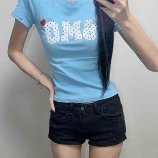 Dot Lettering Slim Short Sleeve T-shirt