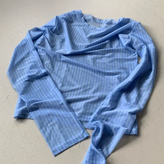 Roel Striped See-through Slim Long Sleeve Tee