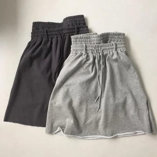 Double Layered Elastic Terry Midi Skirt Tracksuit Travel Look Pajamas