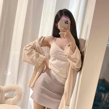 Slim Fit Straight H-Line Daily Mini Skirt