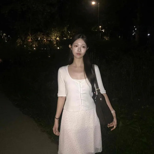 Flower A-line Daily Feminine Midi Skirt