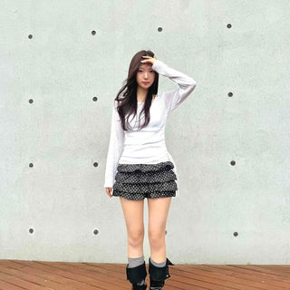 Frill Dot Daily Casual Shorts