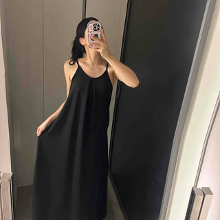A-Line Cooling Strap Long Dress