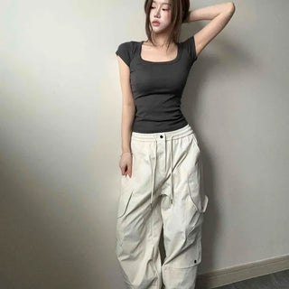 Muff Cargo Slim Pocket Elastic Long Pants