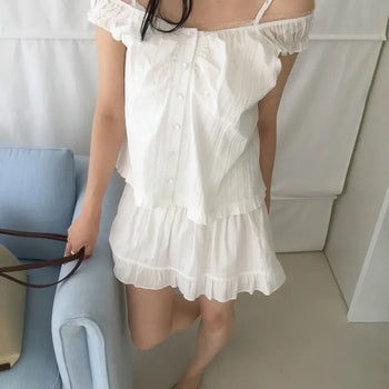 *Muand* Pring Frill Blouse
