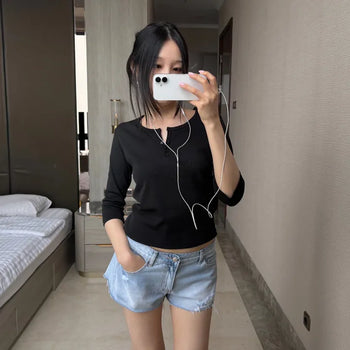 light wash denim shorts