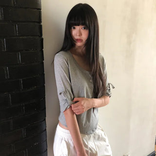Bezen Rolled-up 3/4 Sleeve T-shirt